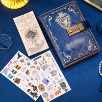 Vente en gros Vintage A6 Journal Planner Organisateur Couverture en cuir souple Carnet de notes Cadeau pour les amis et les enfants Reliure thermique