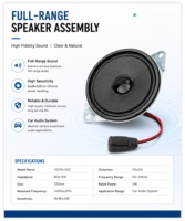 Haut-parleur de voiture large bande 4 pouces 8 ohms 5W, ensemble d'enceintes audio pour système de haut-parleurs de porte de voiture, personnalisable OEM