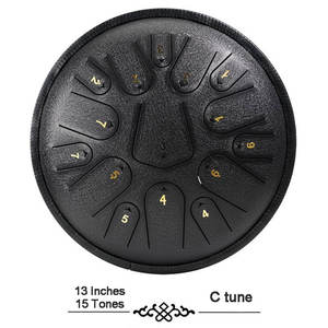 Tambor de lengua de acero de 13 pulgadas y 15 notas, instrumento de meditación <span class=keywords><strong>Zen</strong></span> para Yoga, sonido curativo, práctica de música - Product Image 2