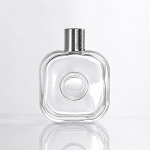 Botella <span class=keywords><strong>de</strong></span> Vidrio Transparente Cuadrada para Licores, Diseño Ergonómico Personalizado, Botella para Whisky, Licores y Bebidas Espirituosas con Cuello Prensado - Product Image 1