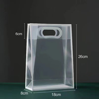 CSMD Yiwu Fournisseurs Au Détail 1mm D'épaisseur PP Matériel Moderne De Mode Souvenirs De Mariage Vide Clair Fond Carré Sac Cadeau En Plastique