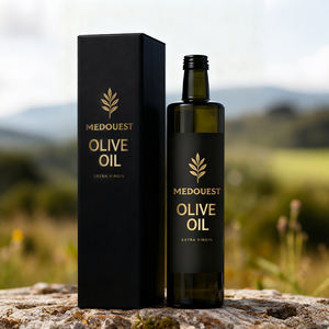 Logo personalizzato 250ml 500ml 750ml 1000ml bottiglia di vetro olio d'oliva sfuso olio d'oliva bottiglie di vetro con tappo a corona per condire le salse - Product Image 3