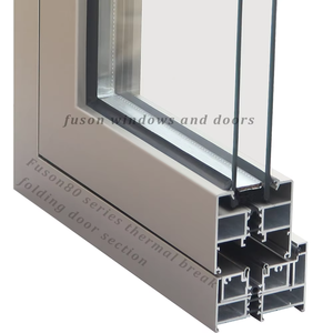 Fuson insonorizado Estilo nórdico aislamiento térmico vidrio templado puertas plegables Patio acordeón puertas plegables para balcón - Product Image 5