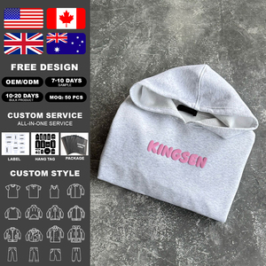 Sweat à capuche unisexe personnalisé avec logo 3D de haute qualité, en coton, surdimensionné, avec impression par transfert thermique en relief pour hommes - Product Image 2