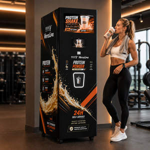 Máquina expendedora automática de batidos de proteínas frescos 24/7 con mezcla automática, 6 recipientes, dispensador de 150 vasos, pantalla táctil y autoservicio para proteína de suero. - Product Image 1