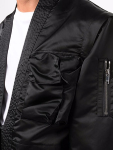 Dernière <span class=keywords><strong>veste</strong></span> <span class=keywords><strong>kimono</strong></span> personnalisée 100% en nylon de style <span class=keywords><strong>japonais</strong></span> à quatre poches nouées à manches détachables pour hommes - Product Image 2