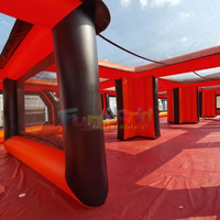 Aire de jeux géante d'extérieur pour Laser Tag et Paintball, avec bunkers, parcours d'obstacles gonflable de grande taille, jeux de labyrinthe, en PVC, portable, pour usage commercial