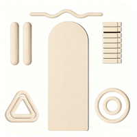 Lot de 6 Anneaux de Pilates Écologiques Rose en PU/Silicone – Kit Complet d'Accessoires de Yoga et Fitness Antidérapants pour le Remodelage Corporel à Domicile