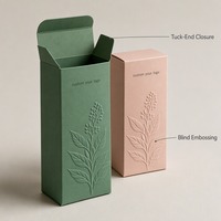 Boîte cadeau rigide à motif botanique, impression personnalisée pour les soins de la peau, les cosmétiques, l'aromathérapie, boîte pliante à rabat, emballage de luxe