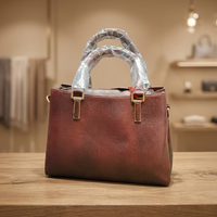 BS INTERNATIONAL Tas Selempang Wanita Kulit Asli Berkualitas Tinggi Tahan Air 2-2.9L dengan Ritsleting dan Tali Bahu Dua