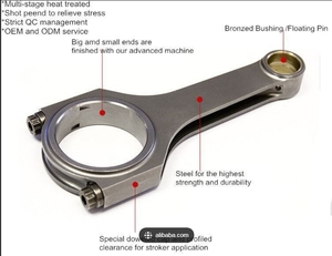 Bielle de piston forgée en acier 4340 pour Chevy 350 Small Block SBC LS1 6.125 Ls - Product Image 4