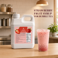 Leverancier van Bubble Tea, groothandelsprijs, 2,5 kg aardbeien fruitsap drank voor melktheewinkels