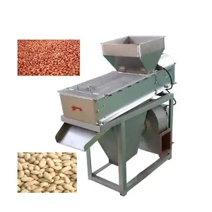 peanut cleaning and shelling machine / industrial roasted peanut peeling machine