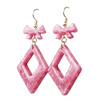 Boucles d'oreilles créoles fantaisie en résine en forme de flamme, faites à la main en acrylique, style punk, plaqué noir, unisexe, bijoux de qualité supérieure pour femme
