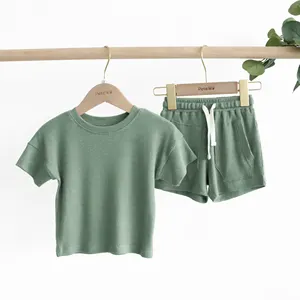 Ensemble de vêtements pour bébé en forme de gaufre, T-shirt et pantalon pour enfant en bas âge, nouveauté