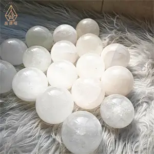 White Honey Calcite Spheres 5-8cm Healing Stones Crystal Feng Shui Balls For Meditation