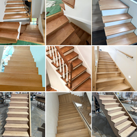 Anpassbare Massivholz-Treppenstufen Umweltfreundliches Rohmaterial Verschleißfeste Langlebige Holzstufen für Wohnhaus-Treppenaufwertung