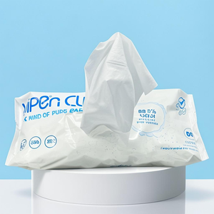 Lingettes nettoyantes pour bébé personnalisées, jetables, en tissu non tissé spunlace, vertes, <span class=keywords><strong>sans</strong></span> <span class=keywords><strong>alcool</strong></span>, prix d'usine - Product Image 2