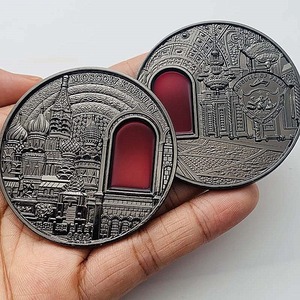 2012 moneda conmemorativa de Rusia 40mm níquel plata UV impreso Metal artesanía con arquitectura del Kremlin Cruz tema Memorial - Product Image 6