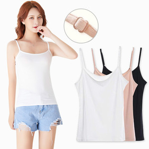 Débardeur d'été pour femmes, camisoles décontractées, hauts pour femmes, t-shirt à bretelles réglables, veste courte, camisoles féminines, hauts en modal tendance - Product Image 2