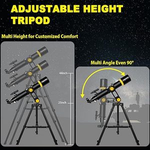 Kính thiên văn khúc xạ đơn thị hiện đại 90700-B, thấu kính vật kính 90mm, chiều dài ống quang học 700mm, chống thấm nước, chất liệu nhôm - Product Image 6