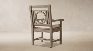 Custom Weathered Teak Outdoor <b>Dining</b> Set, <b>Rustic</b> Patio <b>Dining</b> <b>Table</b> <b>and</b> <b>Chairs</b> Set with Seat Cushions for Garden - Product Image 6