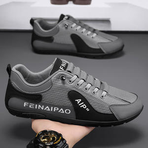 Feinaipao Men's Spring Casual Basketball <b>Style</b> Low-Top Sneakers Lightweight Rubber Sole Round Toe Lace-Up <b>Walking</b> <b>Shoes</b> - Product Image 5