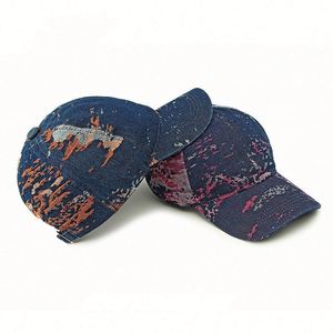 2025 New Arrival Ethnic Style Jacquard Denim Baseball Cap for Women Retro Spring Summer <b>Sunscreen</b> Fashion Trendy Sports Hat - Product Image 3