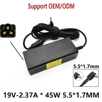 Chargeur d'ordinateur portable 45W 19V 2.37A 5.5x1.7mm, adaptateur secteur avec matériau ignifuge pour PC, compatible avec les ordinateurs portables