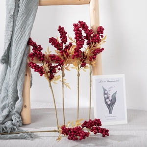 GF15966 Matériau mousse Branche artificielle Décoration de Noël Red <span class=keywords><strong>Berry</strong></span> Pick/Spray - Product Image 3