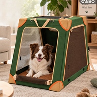 Sac de transport respirant pour animaux de compagnie pour voiture, cage pliable pour chien, niche de voyage souple pour intérieur, extérieur et camping