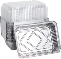BUTF-B430 Barquette rectangulaire jetable en aluminium de 5830 ml pour barbecue et cuisson des aliments