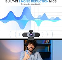 Cámara Web EMEET 1080P HD C960 con Micrófono, Cámara Web 2K con Micrófono, 2K UHD, 2 Micrófonos con Reducción de Ruido