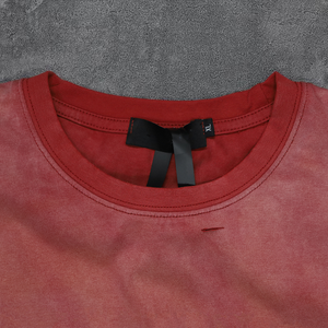 Custom Men's O-Neck T-<b>Shirt</b> Short Sleeve Faded Color Printed Tee Casual Streetwear OEM ODM - Product Image 3