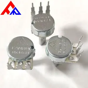 Factory Single Gang 3 Pin16mm Rotary Volume Control 10k 50k Linear Carbon Film Potentiometer