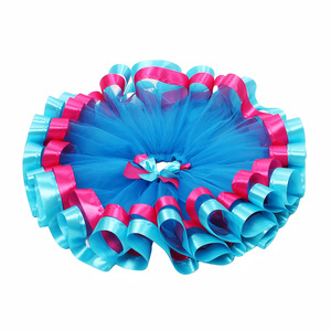 Chica <span class=keywords><strong>princesa</strong></span> gasa hinchada tutú falda chica Cosplay <span class=keywords><strong>Trolls</strong></span> con diadema decoración fiesta escenario espectáculo disfraz - Product Image 6