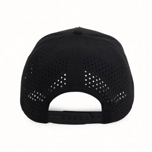 Wholesale Custom Unstructured 5 Panel a <b>Frame</b> Baseball Cap Laser Cut Hole 5 Panel Rubber Pvc logo Baseball Cap - Product Image 4