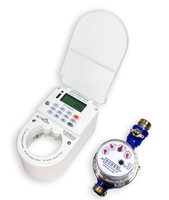 Compteur d'eau prépayé intelligent STS IP68 robuste, conception droite, en plastique fileté, garantie 2 ans