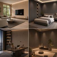Panel Dinding Tekstur Kayu Realistis Modern 2026, Papan WPC Premium Tahan Luntur Inti Padat Ramah Lingkungan