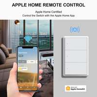 Interrupteur intelligent WiFi Matter US 1/2/3/4 voies, application Tuya Smart Life, contrôle à distance et vocal, compatible avec Apple HomeKit, Alexa, Google Home