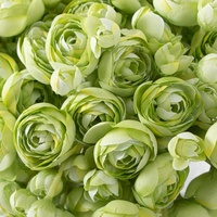 Arrangements floraux décoratifs multicolores, ensembles de fleurs artificielles en tissu de soie Ranunculus pour la décoration, commande en gros pour projets