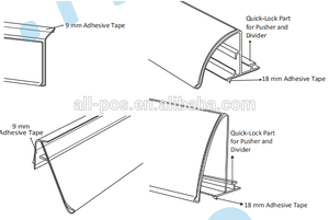 Support d'étiquettes adhésives plates et durables pour lecteur de codes-barres, rail de scanner pour rayonnages de gondoles en métal et en bois - Product Image 5