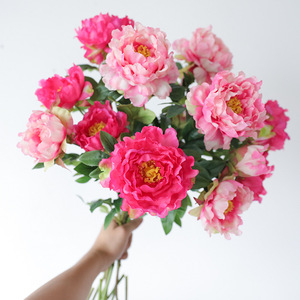 Peony <b>Artificial</b> Flowers Silk High Simulation Wedding Home Decor <b>Bouquet</b> - Product Image 1