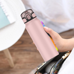 SilverJet Stainless Steel <b>Vacuum</b> Flask 550ml Dual Wall Insulated <b>Portable</b> For Outdoor Travel With Elastic Strap - Product Image 3