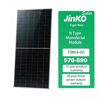 Panneaux solaires monocristallins et bifaciaux Jinko Tiger Neo N-Type 72hl4-Bdv 570w 575w 580w 585w 590w Topcon de qualité A