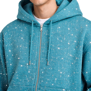 Survêtement surdimensionné personnalisé avec strass, tissu de qualité supérieure, design personnalisé, pour le streetwear ou les tenues décontractées, unisexe. - Product Image 4