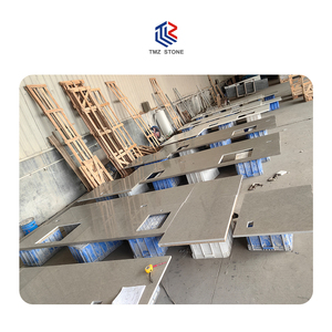 TMZ OEM/ODM haute qualité 4070 Symphony gris couleur Quartz comptoir marbre série pour la décoration de la maison pierre Quartz - Product Image 2