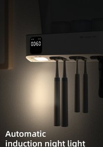 Esterilizador Inteligente UV para Cepillos de Dientes ES703, Desinfección de 45 Minutos, Montaje en Pared sin Perforaciones, Vaso para Cepillos de Dientes de ABS y PC, Dispositivo de Limpieza para el Hogar - Product Image 6