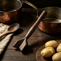 Écrase-patates en bois, outil de cuisine, hachoir à viande, pilon en bois pour restaurant, pilon en bois massif pour la maison
