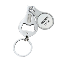 Porte-clés en métal classique et élégant personnalisé avec impression numérique, accessoire durable pour ouvre-boîte et bouteille
